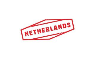 NETHERLANDS stamp rubber with grunge style on white background vector