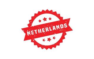 NETHERLANDS stamp rubber with grunge style on white background vector