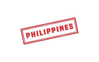 goma de sello de filipinas con estilo grunge sobre fondo blanco vector