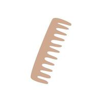 Bamboo comb. Eco-friendly material for durable use. Vector