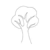 Beautiful tree with spreading branches on a white background vector