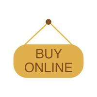 Buy online. A sign with an inscription vector