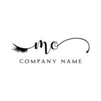 initial MO logo handwriting beauty salon fashion modern luxury letter vector