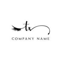 initial TX logo handwriting beauty salon fashion modern luxury letter vector