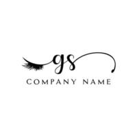 initial GS logo handwriting beauty salon fashion modern luxury letter vector
