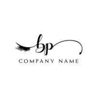 initial BP logo handwriting beauty salon fashion modern luxury letter vector
