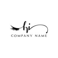 initial  logo handwriting beauty salon fashion modern luxury letter vector