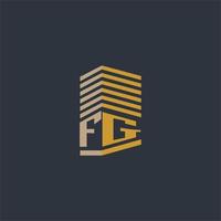 FG initial monogram real estate logo ideas vector