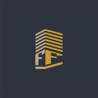 FF initial monogram real estate logo ideas vector