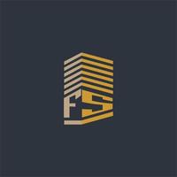 FS initial monogram real estate logo ideas vector