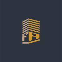 FA initial monogram real estate logo ideas vector