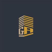 GA initial monogram real estate logo ideas vector