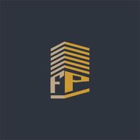 FP initial monogram real estate logo ideas vector