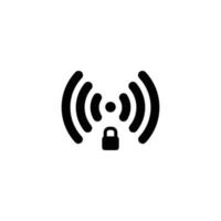 Network signal simple flat icon vector illustration. Signal locked icon