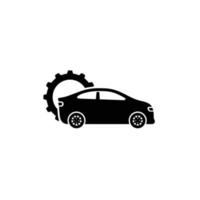 Ilustración de vector de icono plano simple de reparación de automóviles. icono de servicio de coche