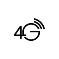 4G network simple flat icon vector illustration