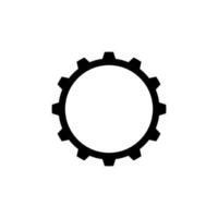 Gear simple flat icon vector illustration