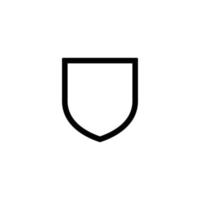 Shield simple flat icon vector illustration