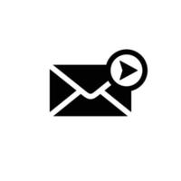 Email simple flat icon vector illustration. Send email icon