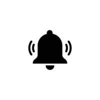 Bell simple flat icon vector illustration. Alarm icon vector illustration. Ringing bell icon vector