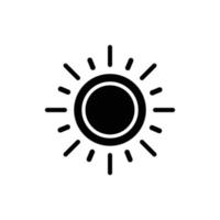 Sun simple flat icon vector illustration