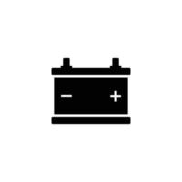 Ilustración de vector de icono plano simple de batería de coche