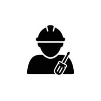 Mechanic simple flat icon vector illustration