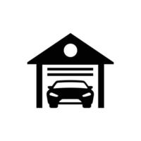 Car garage simple flat icon vector