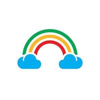 Rainbow simple flat icon vector illustration