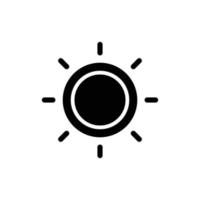 Sun simple flat icon vector illustration