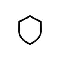 Shield simple flat icon vector illustration