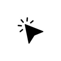 Cursor simple flat icon vector illustration