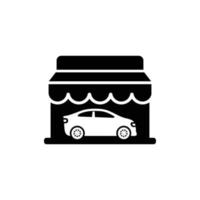 Car dealership simple flat icon vector illustration