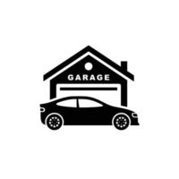 Car garage simple flat icon vector