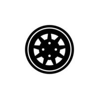 Car wheel simple flat icon vector illustration