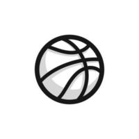 Ilustración de vector de icono plano simple de baloncesto