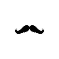 Mustache simple flat icon vector