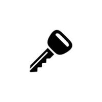 Car key simple flat icon vector illustration