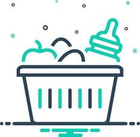 mix icon for hamper vector