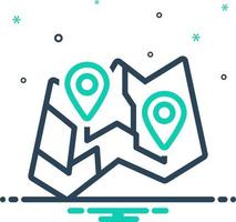 mix icon for map vector