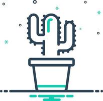 icono de mezcla para cactus vector