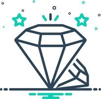 mix icon for diamond vector