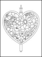 Mothers Day Adult Coloring Pages vector