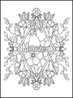 Mothers Day Adult Coloring Pages vector