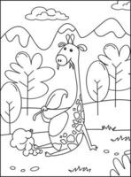 Cute Farting Animals Coloring pages vector