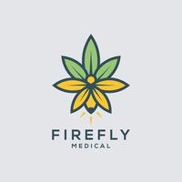 Firefly Logo Icon Design Template. Modern and Minimalist flat vector