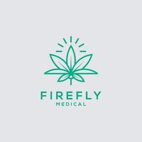 Firefly Logo Icon Design Template. Modern and Minimalist flat vector