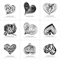 icono de amor corazón decorativo. logotipo de corazón. icono de amor vector