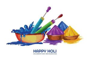 Happy holi colorful background for festival of colors celebration design vector