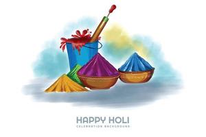 Indian holi traditional festival of colors card background vector